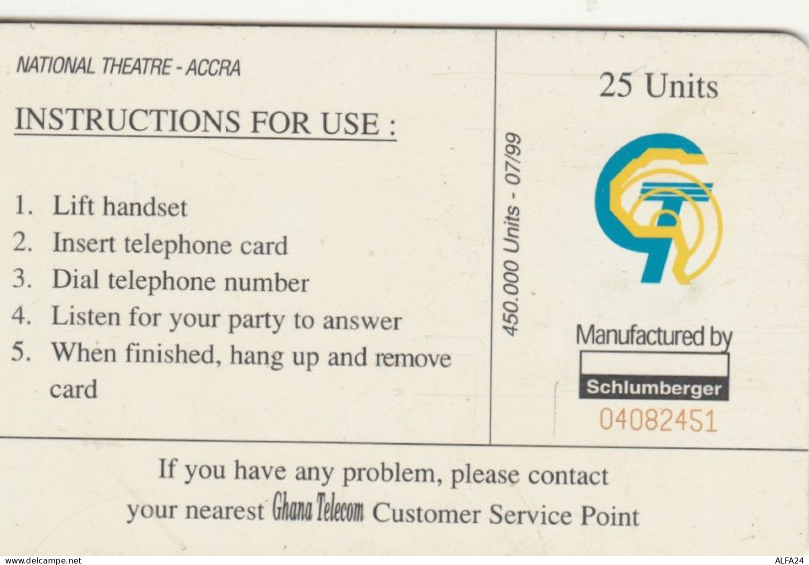 PHONE CARD GHANA (E61.17.4 - Ghana