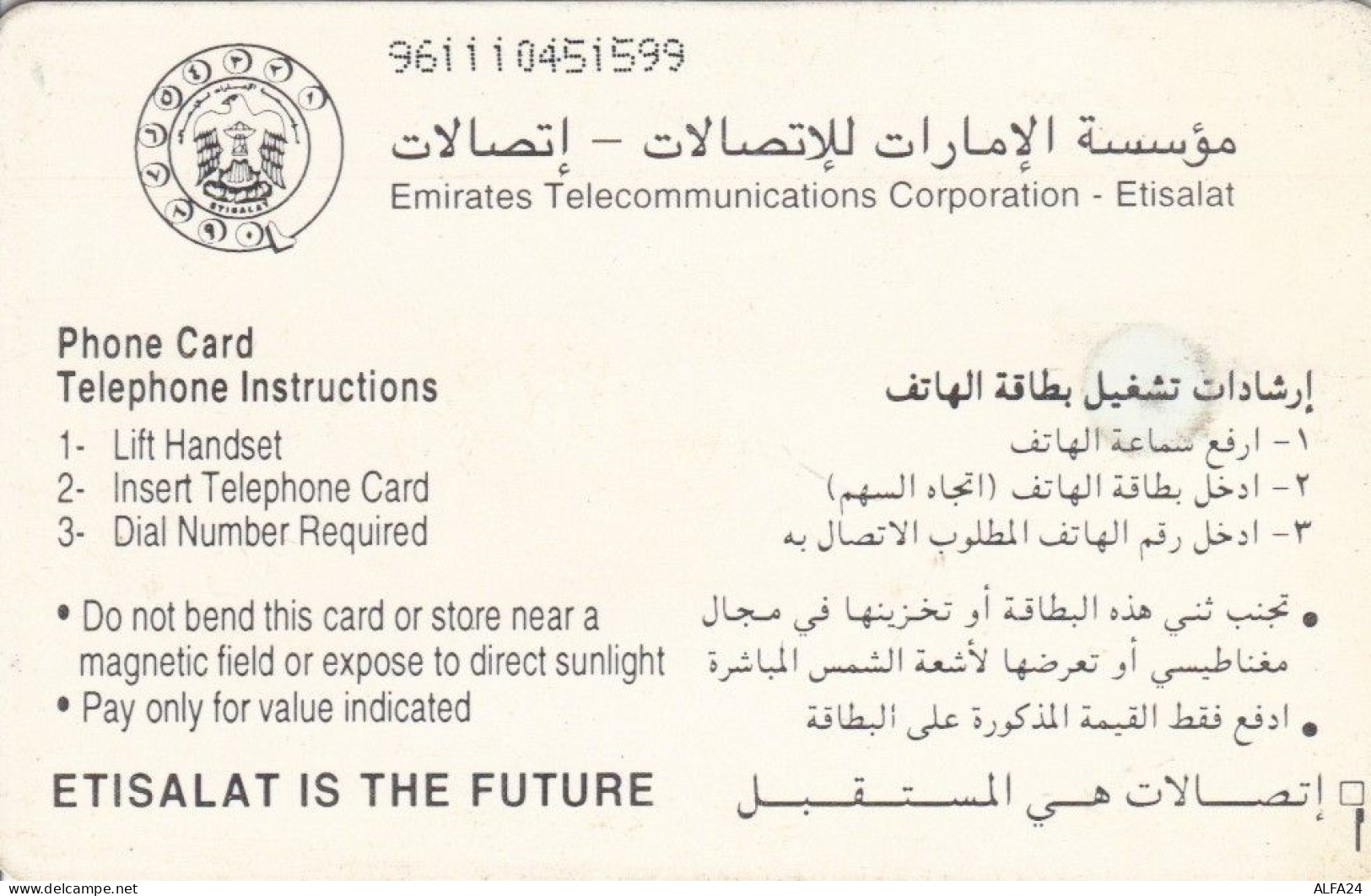 PHONE CARD EMIRATI ARABI (E57.26.6 - Emiratos Arábes Unidos