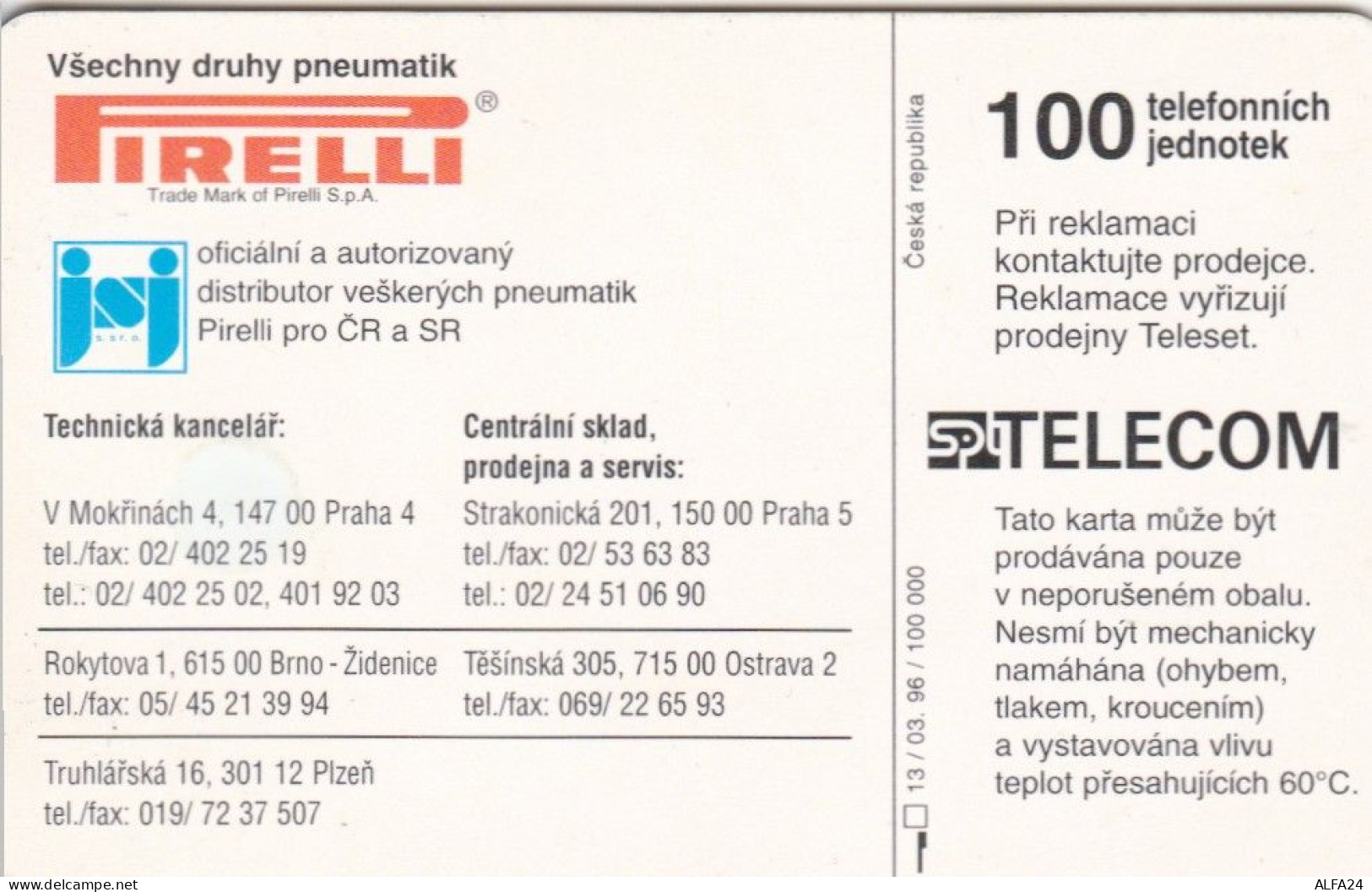 PHONE CARD REPUBBLICA CECA (E57.19.5 - Czech Republic