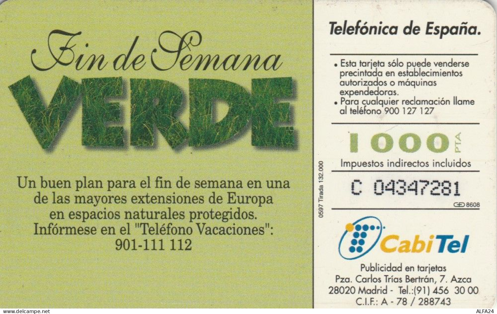 PHONE CARD SPAGNA (E57.18.8 - Sonstige & Ohne Zuordnung