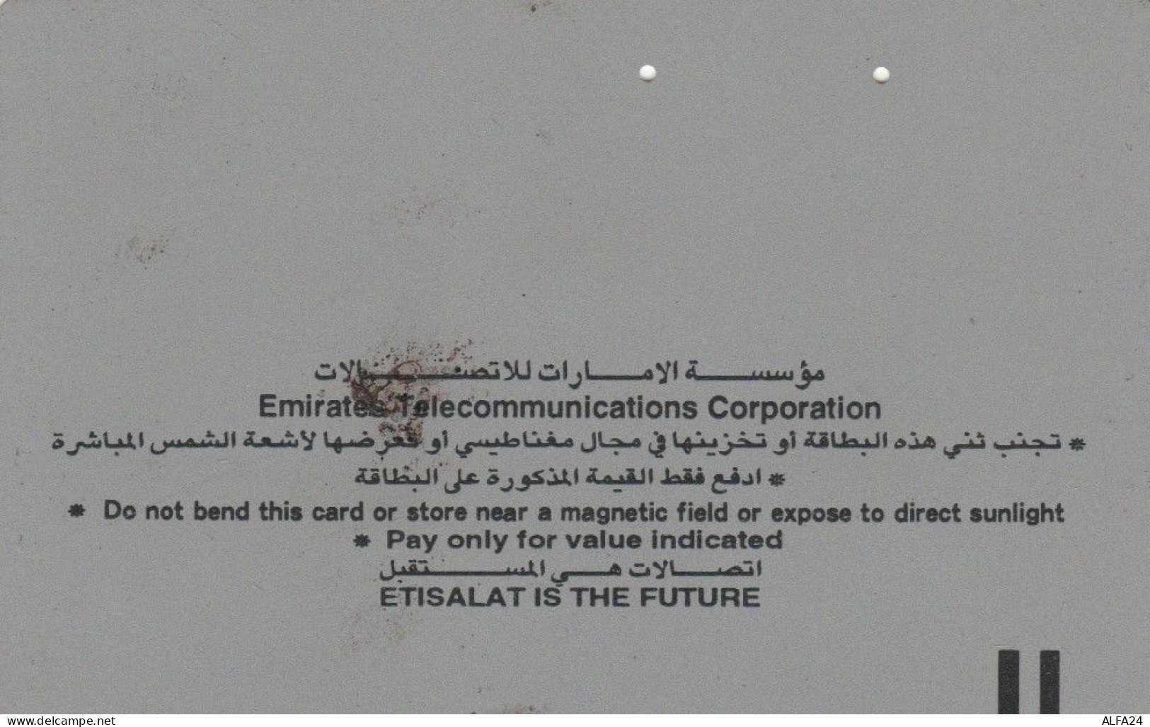 PHONE CARD EMIRATI ARABI (E57.7.2 - Ver. Arab. Emirate
