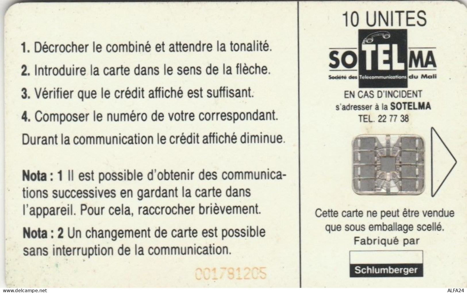 PHONE CARD MALI (E57.1.4 - Mali