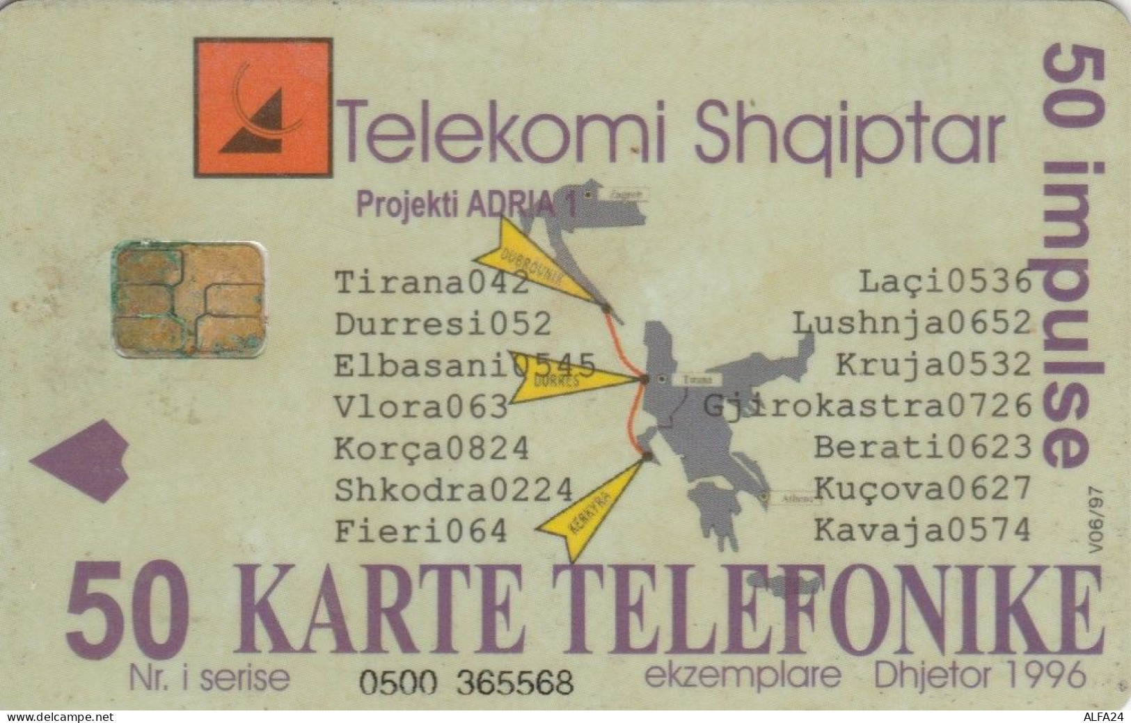 PHONE CARD ALBANIA (E64.9.4 - Albanie