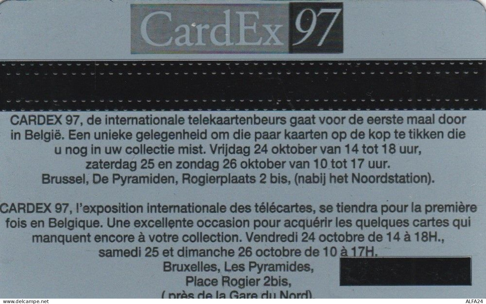 PHONE CARD BELGIO CARDEX97 (E64.7.1 - Without Chip