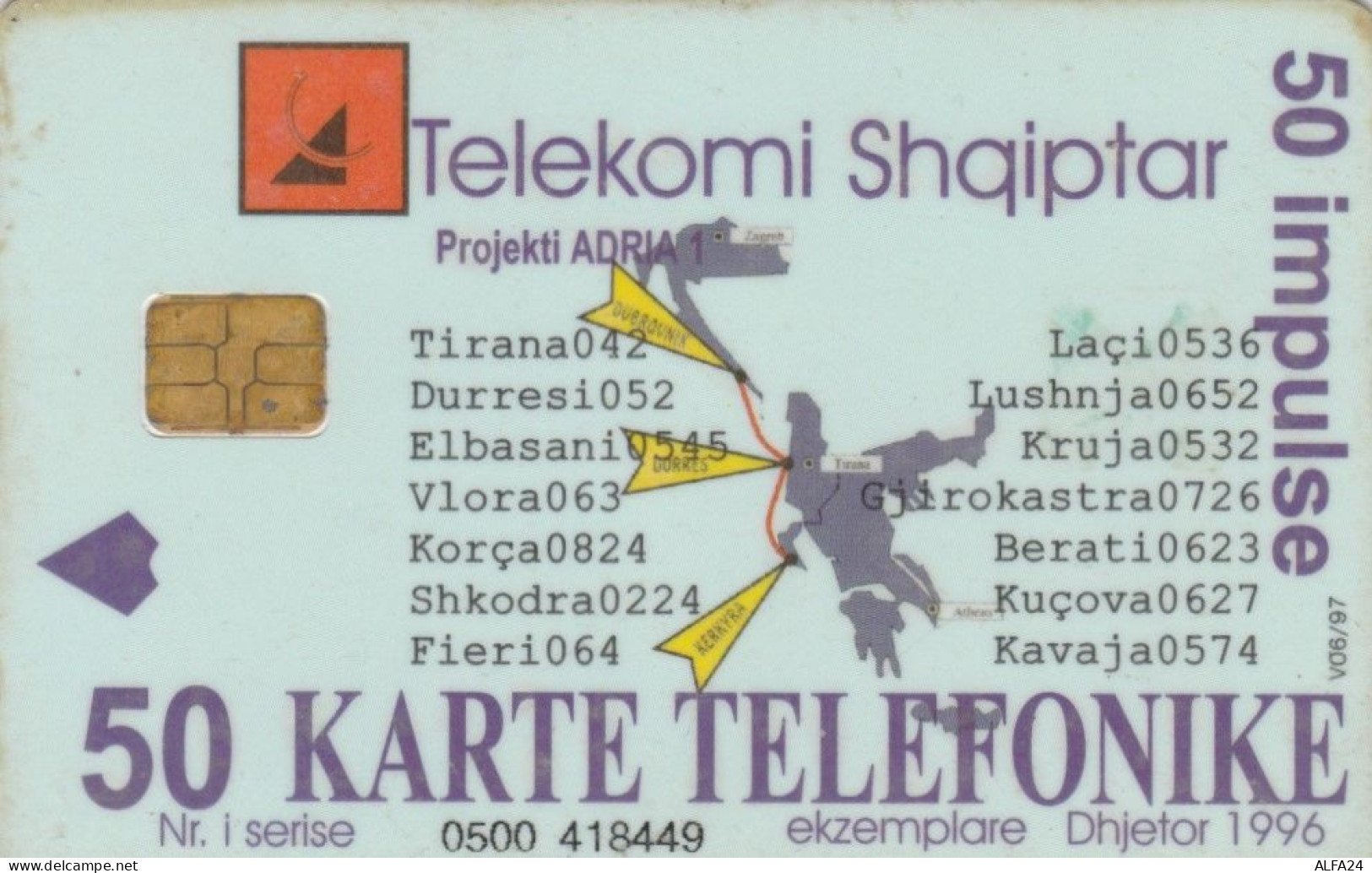 PHONE CARD ALBANIA (E64.8.3 - Albania