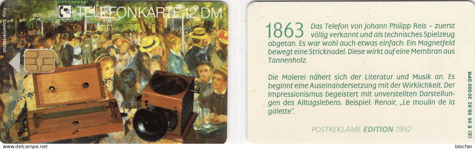 Telefon 1863 TK E05/1992 30.000 Expl.** 20€ Edition 2 Apparat Von Phillip Reis TC History Telefone On Phonecards Germany - Telefoon