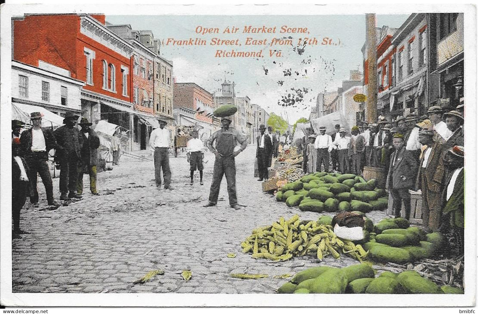 Open Air Market Scene, Franklin Street, East From 17th St, Richmond, Va. - Richmond