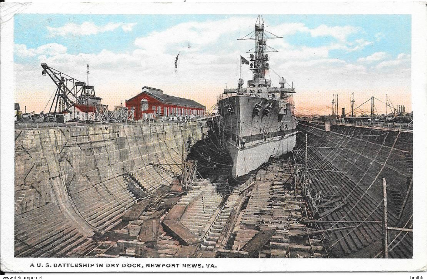 AU.S BATTLESHIP IN DREY DOCK, NEWPORT NEWS, VA - Newport News