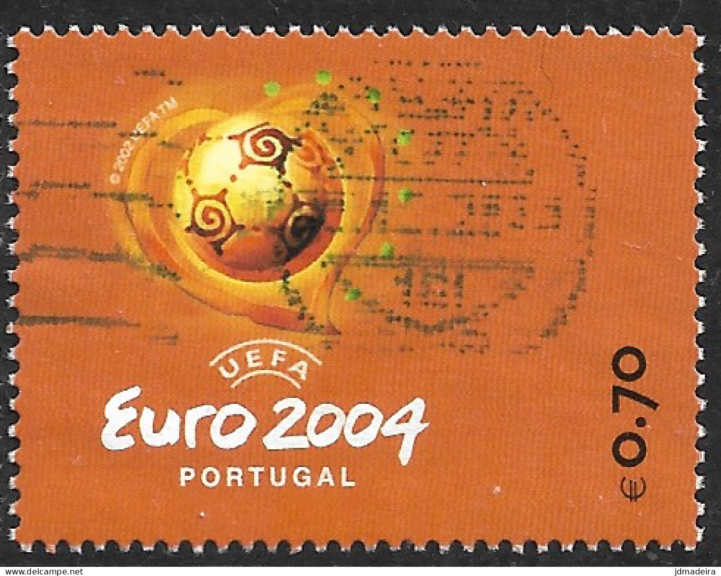 Portugal – 2003 UEFA Euro Soccer Championship 0,70 Used Stamp - Oblitérés