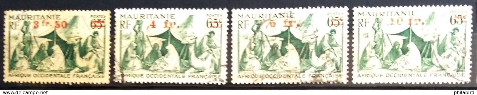 MAURITANIE                         N° 133/136                         OBLITERE - Used Stamps