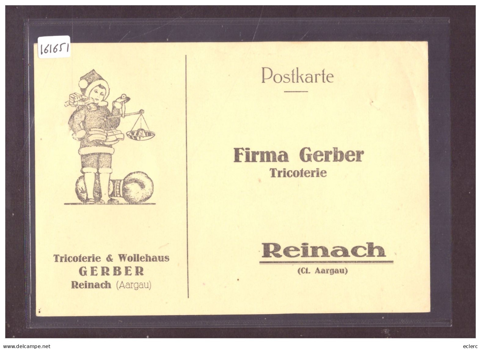 GRÖSSE 10x15cm - REINACH - TRICOTERIE & WOLLEHAUS GERBER - B ( TROUS D'EPINGLE ) - Reinach