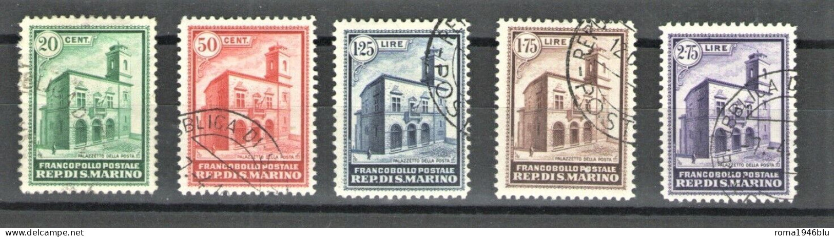 SAN MARINO 1932 PALAZZETTO SERIE CPL. USATA CENTRATA - Used Stamps