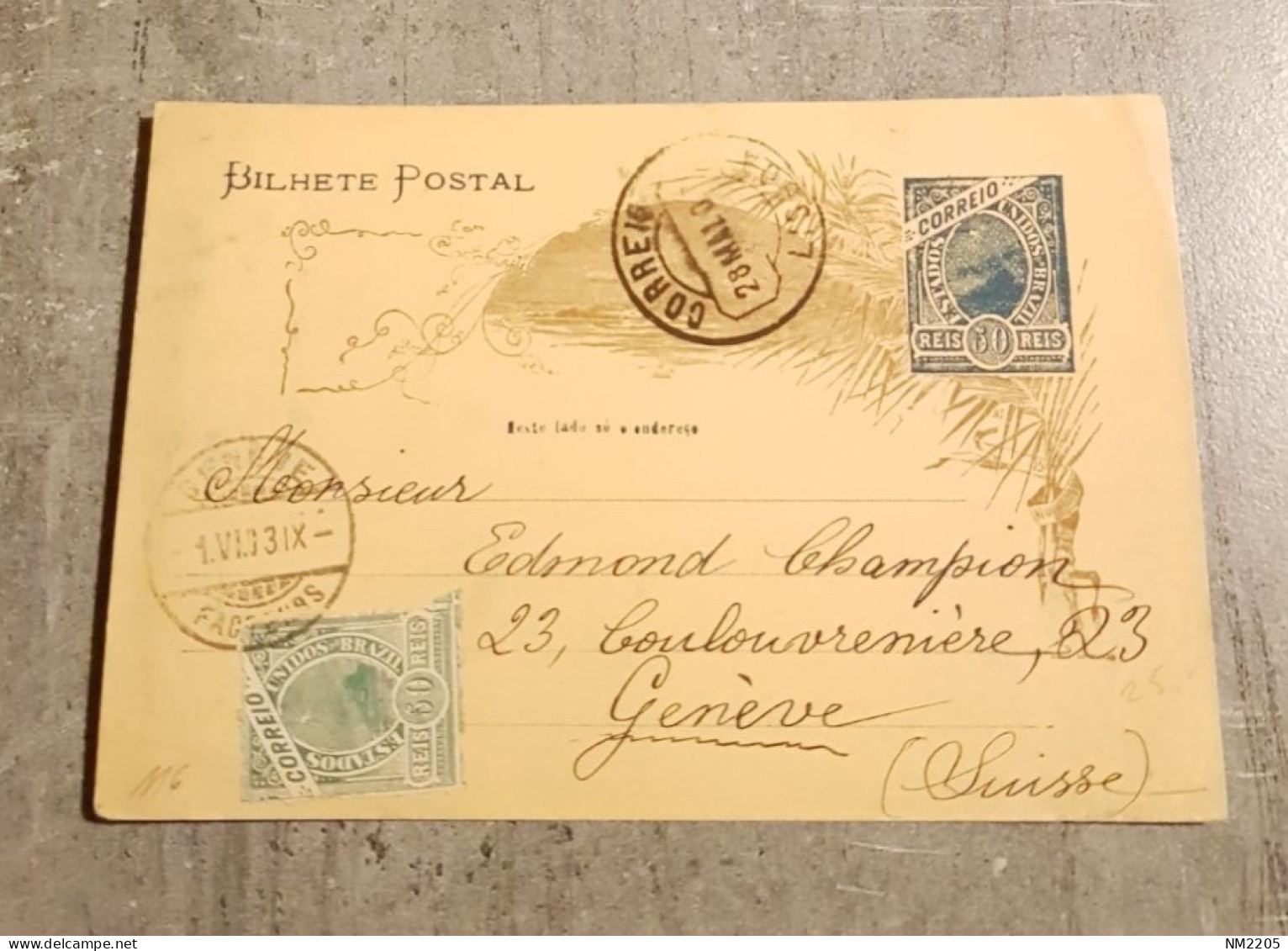 UNIDOS BRAZIL BILHETE POSTAL CARTE POSTALE TARJETA POSTAL CIRCULED SEND TO GEBEVE-SUISSE - Brasilia