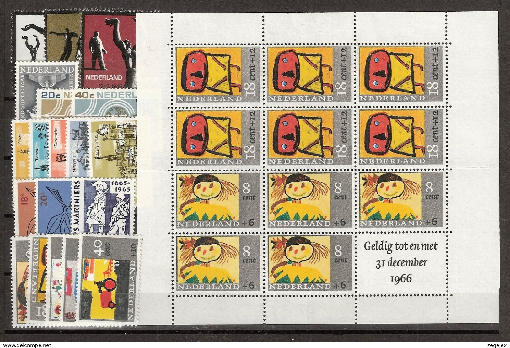 1965 Jaargang Nederland NVPH 836-855 Complete. Postfris/MNH** - Années Complètes