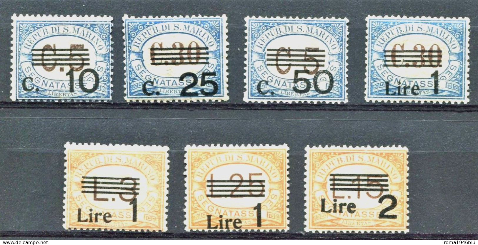 SAN MARINO 1936-39 SEGNATASSE SERIE CPL. ** MNH - Timbres-taxe