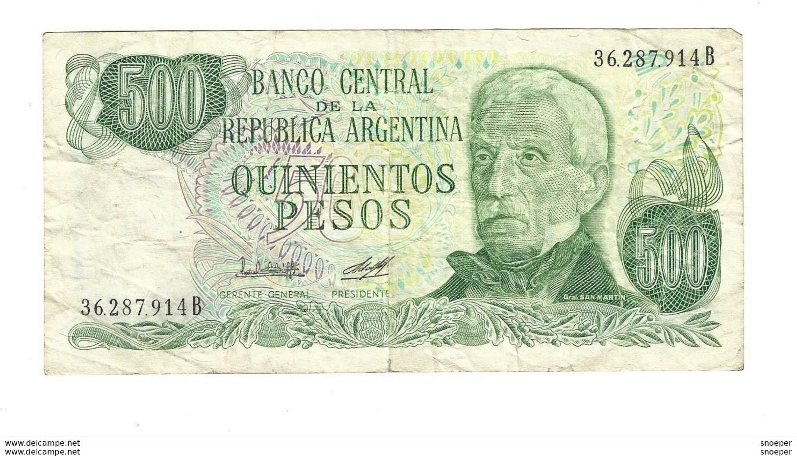*argentina 500 Pesos  1977-82   303a - Argentina