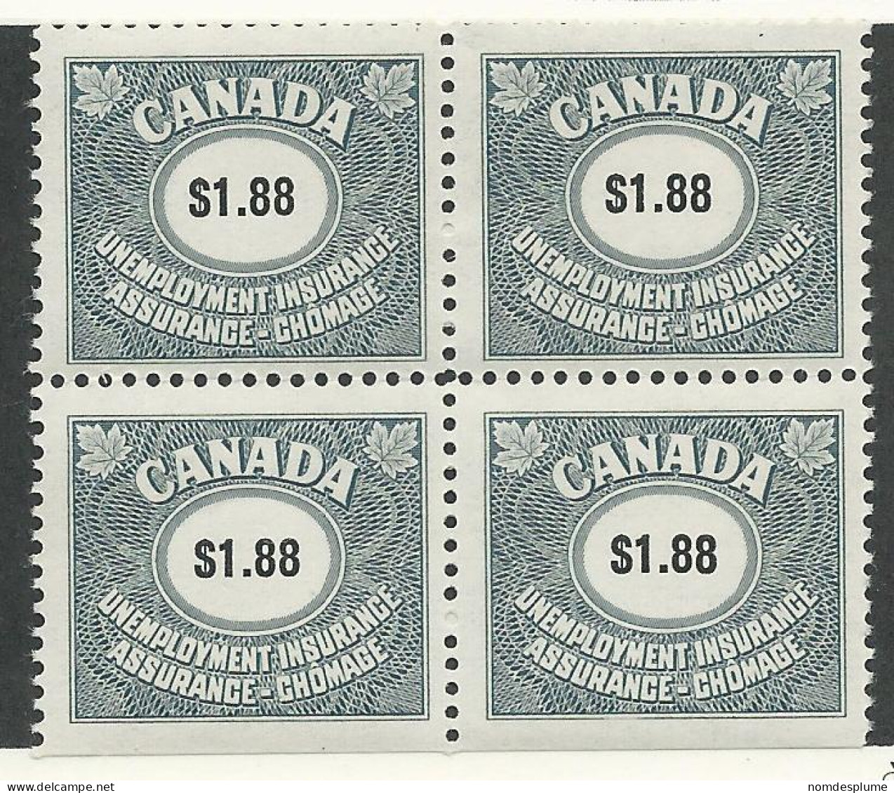 26438) Canada Revenue   Mint No Hinge** 1960 Unemployment Insurance - Fiscale Zegels