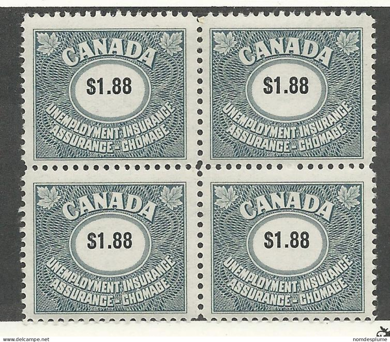 26439) Canada Revenue   Mint No Hinge** 1960 Unemployment Insurance - Steuermarken