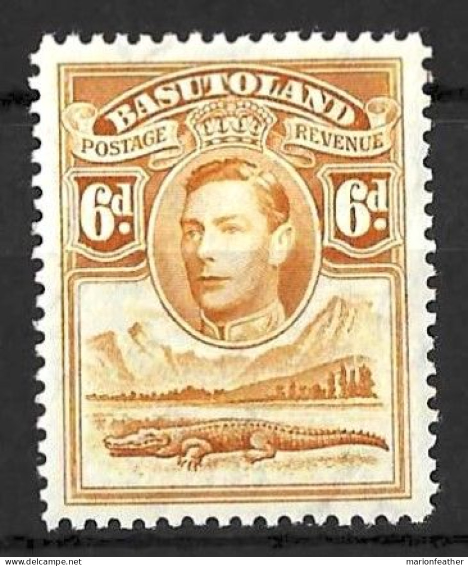 SOUTH AFRICA...." BECHUANALAND.."...KING GEORGE VI..(1936-52.)...." 1938.."....6d.....SG24.......MH..... - 1885-1964 Bechuanaland Protettorato