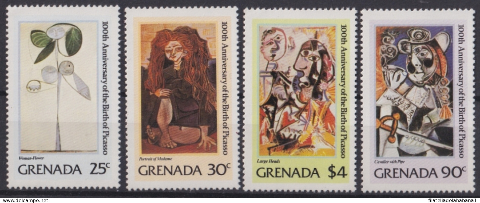 F-EX46933 GRENADA MNH 1981 ART PAINTING CENT ANNIV BIRTH OF PABLO PICASSO.  - Picasso