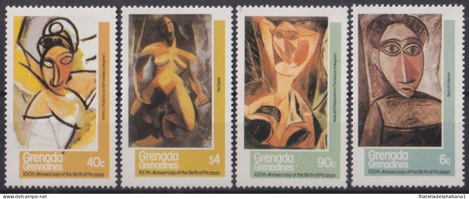 F-EX46934 GRENADA & GRENADINES MNH 1981 ART PAINTING CENT BIRTH PABLO PICASSO.  - Picasso