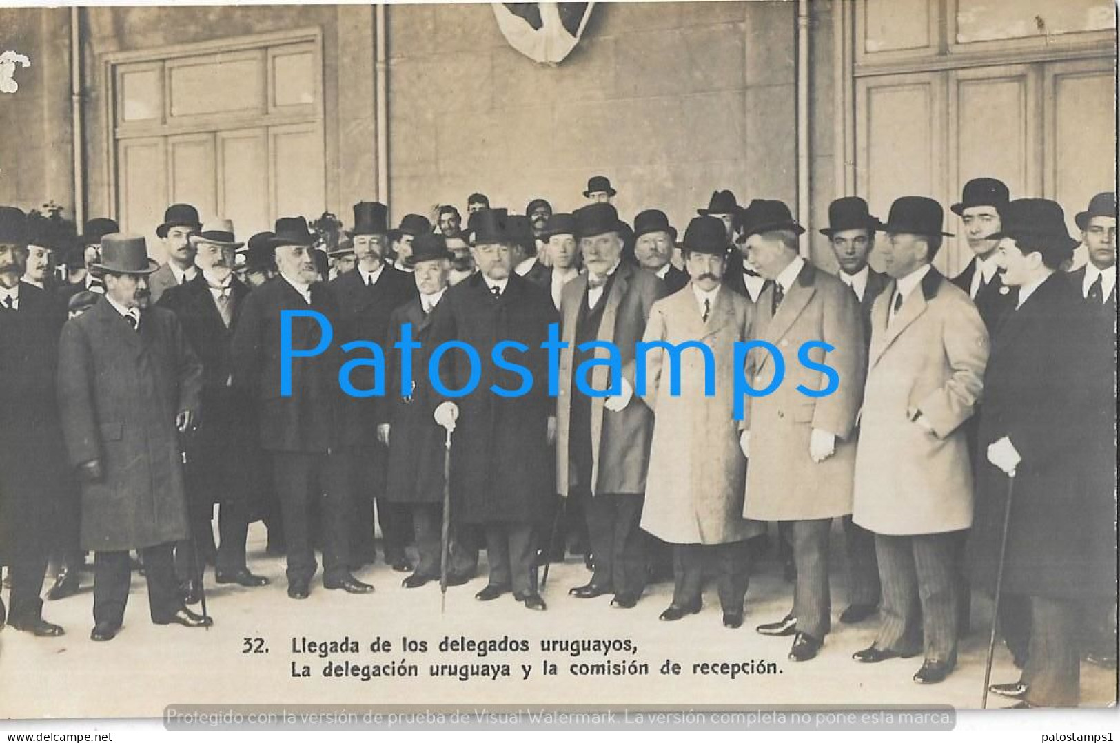 221152 ARGENTINA LLEGADA DE LOS DELEGADOS URUGUAYOS URUGUAY Y COMISION DE RECEPCION  POSTAL POSTCARD - Argentine