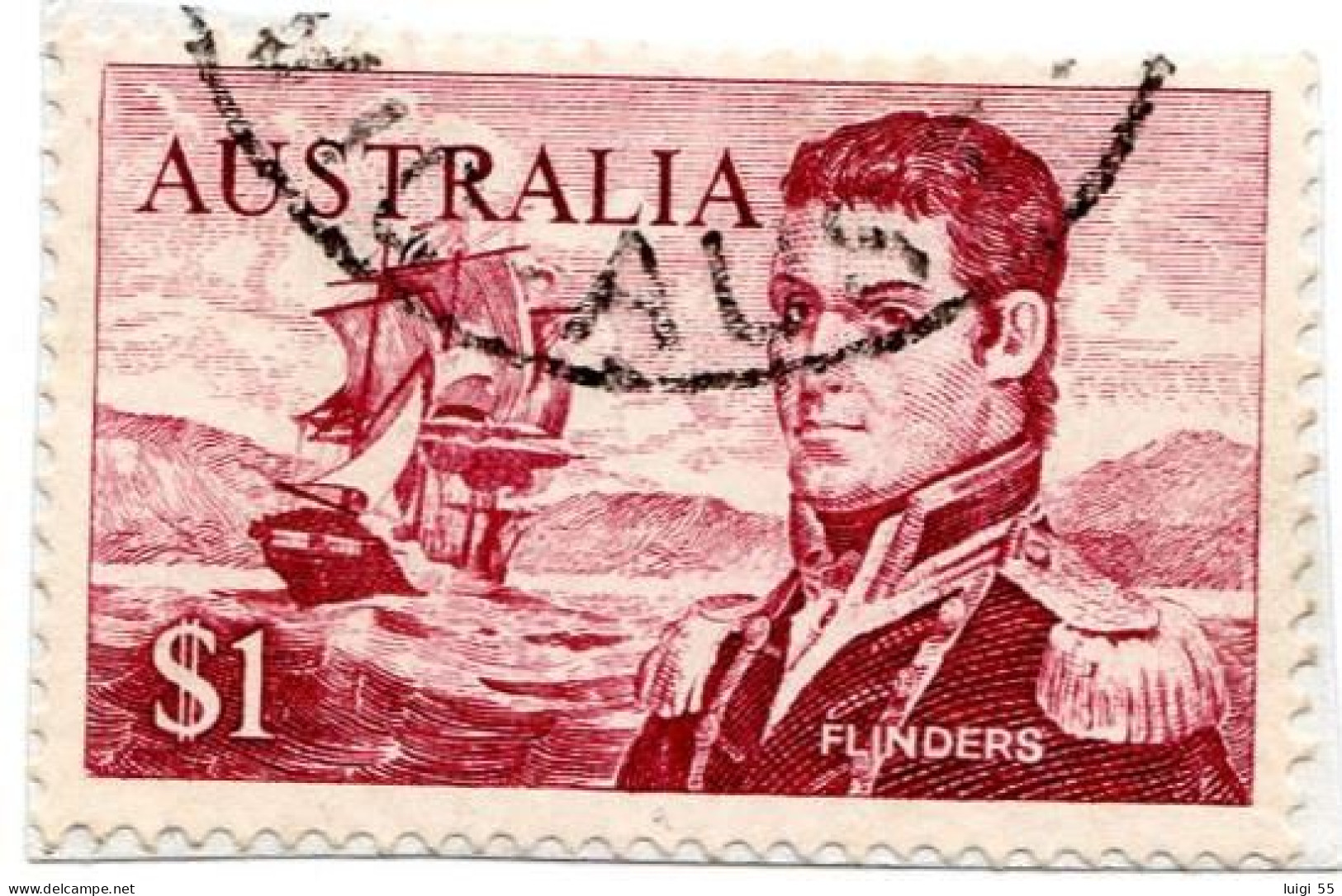 AUSTRALIA - 1963 - Navigatori Famosi - Su Frammento - Usato - Usados