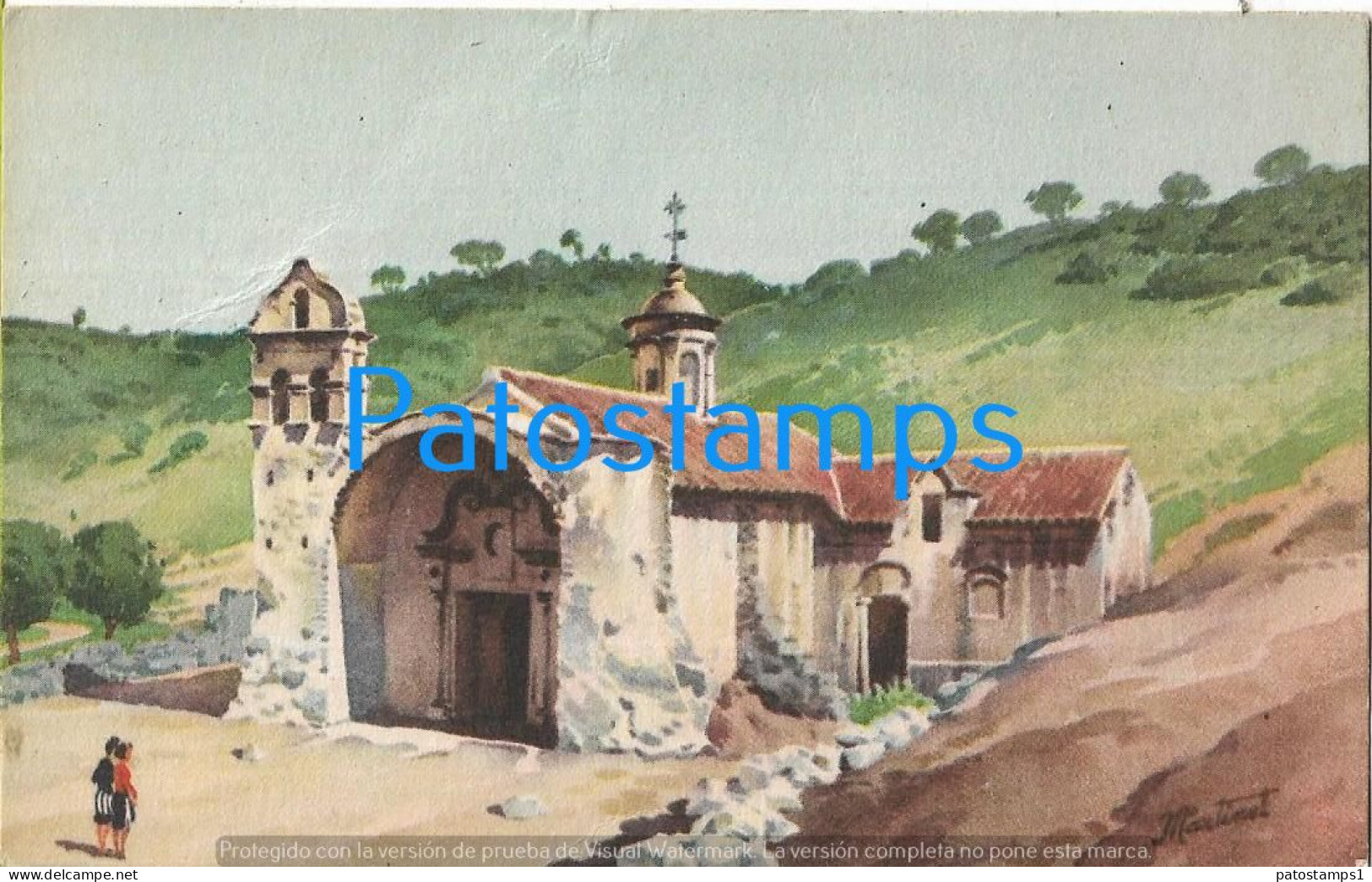 221164 ARGENTINA ART SIGNED MARTINET CORDOBA CAPILLA DE CANDONGA POSTAL POSTCARD - Argentine