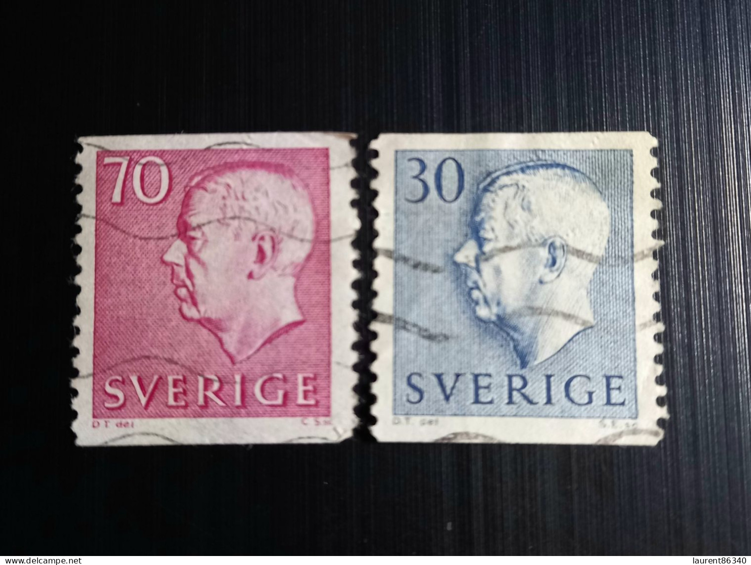 Suède 1957 & 1967 King Gustaf VI Adolf Of Sweden New Values - Modèle: D. T. Del - Gebraucht