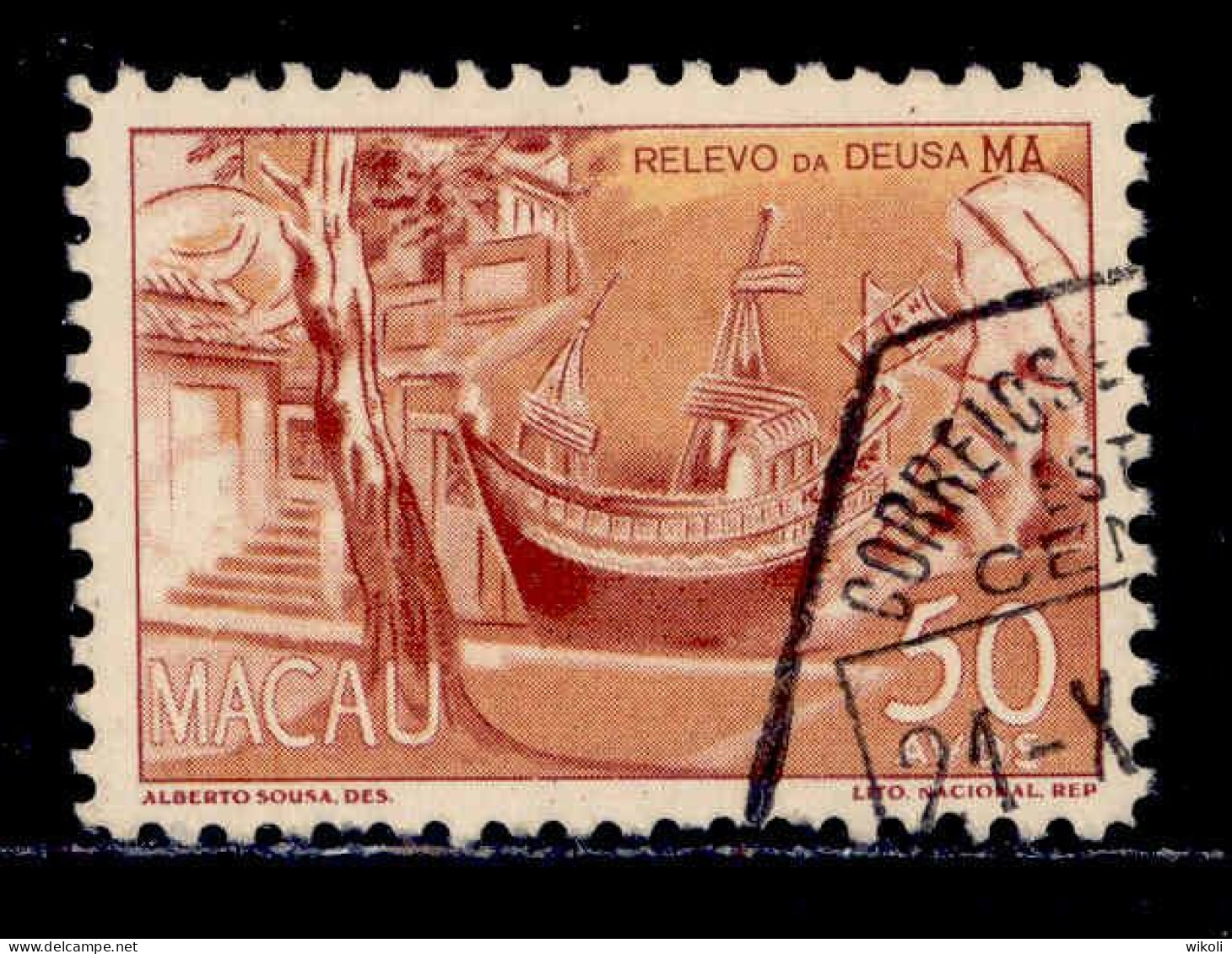 ! ! Macau - 1948 Local Motifs 50 A - Af. 334 - Used - Oblitérés