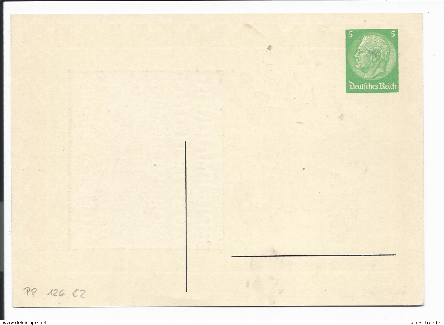 DR PP 126 C 2 ** -  5 Pf  Hindenburg Med. Aschersleben, Bfm-Ausstellung 1933 - Private Postal Stationery