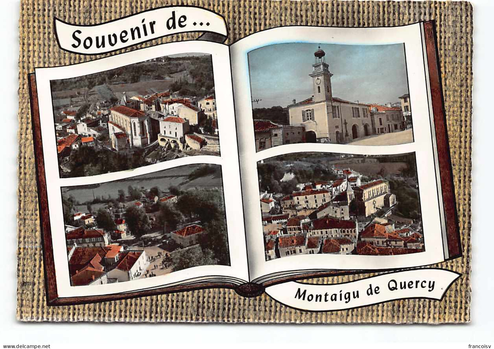 Montaigu De Quercy.  Souvenir De....  Multivues Livre Ouvert Edit Lapie.  - Montaigu De Quercy