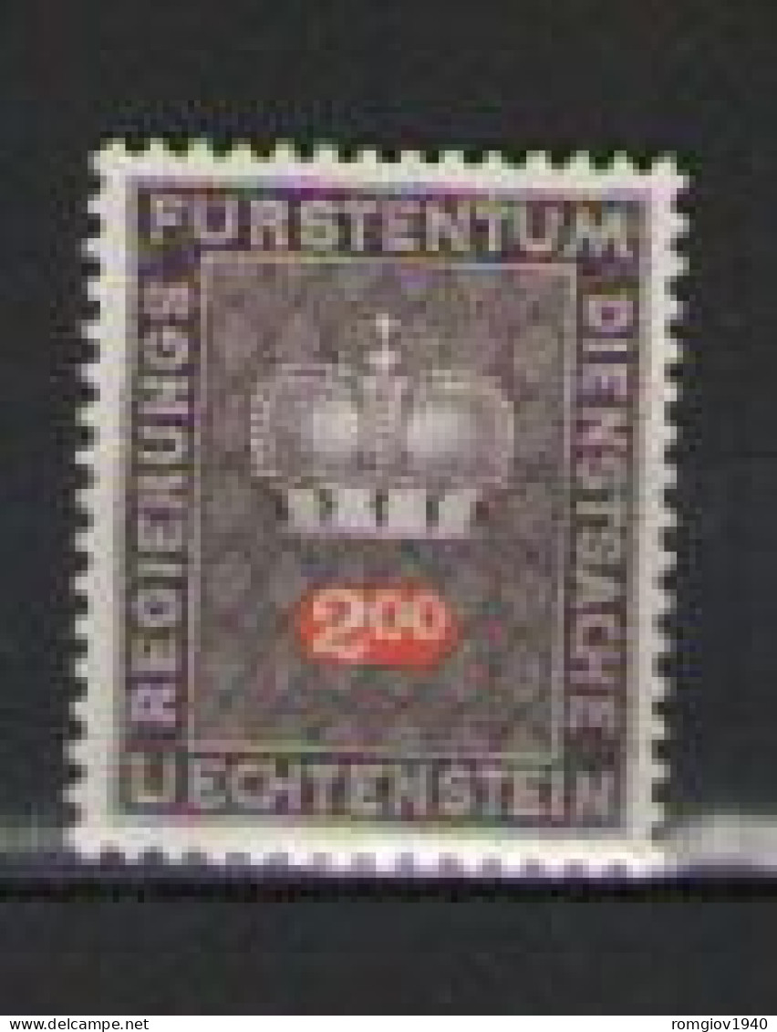 LIECHTENSTEIN 1968-69    SERVIZIO  CORONA E CIFRA COLORI CABIATI E NUOVE CIFRE UNIF. 54  MNH XFF - Official