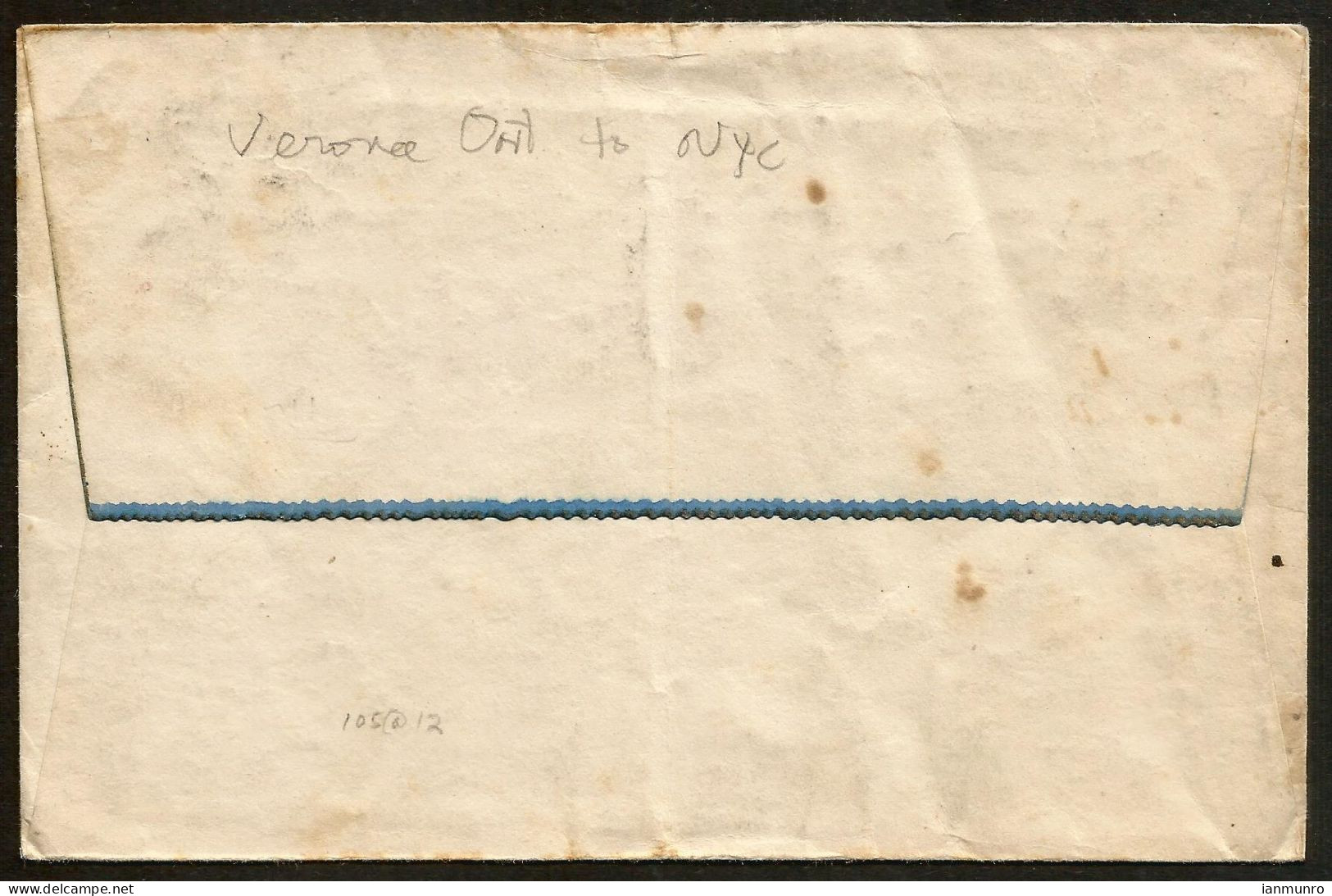 1925 Cover 3 X 1c Admiral CDS Verona Ontario To USA - Postgeschiedenis