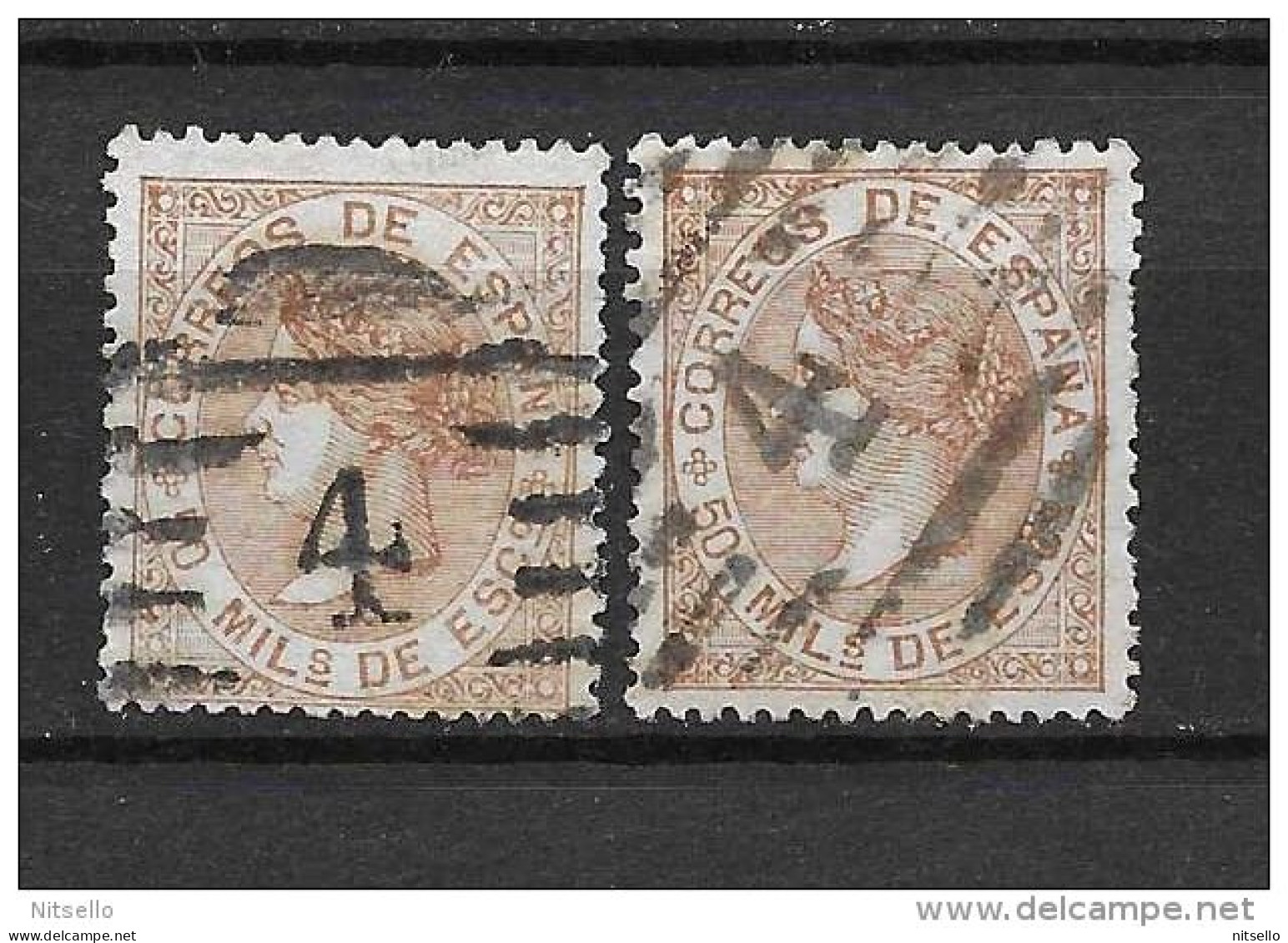 LOTE 1810   ///    ESPAÑA 1867    EDIFIL Nº: 96  RUEDA DE CARRETA Nº 4 - Used Stamps