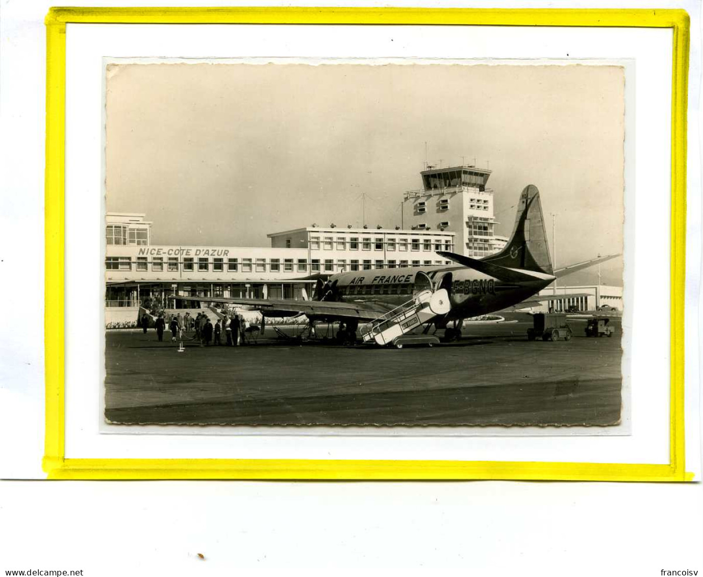 Nice Aeroport De Nice Cote D'Azur  Edit Librairie Aerogare Ecrite 1966  Caravelle ?  Air France - Transport Aérien - Aéroport