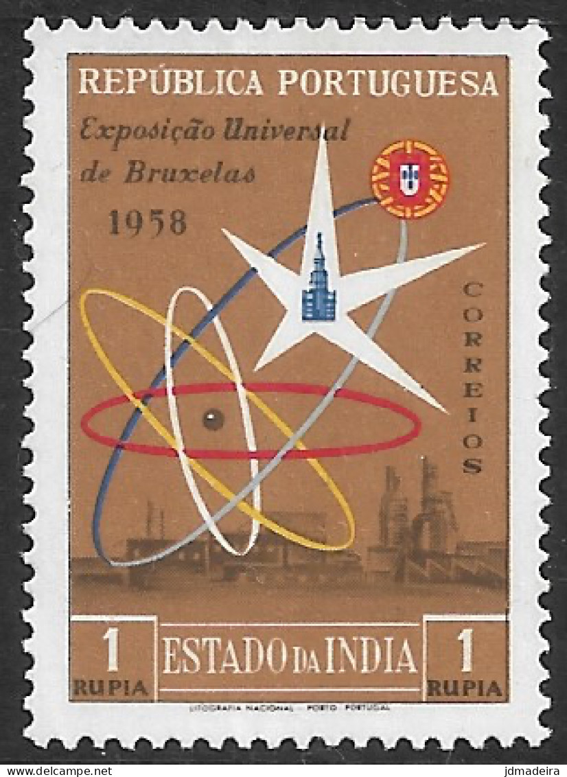 Portuguese India – 1958 Brussels Exhibition Mint Stamp - Inde Portugaise