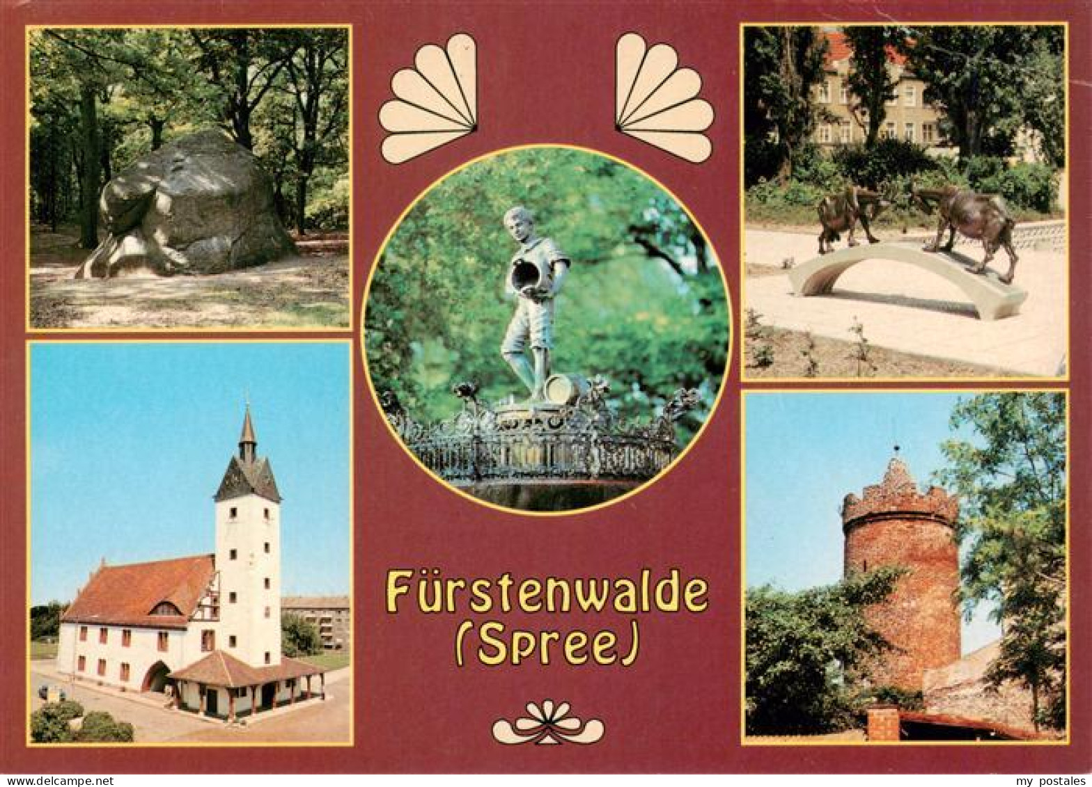 73947386 Fuerstenwalde_Spree Rauenscher Stein Tierplastik Boettcherjunge Auf Dem - Fürstenwalde