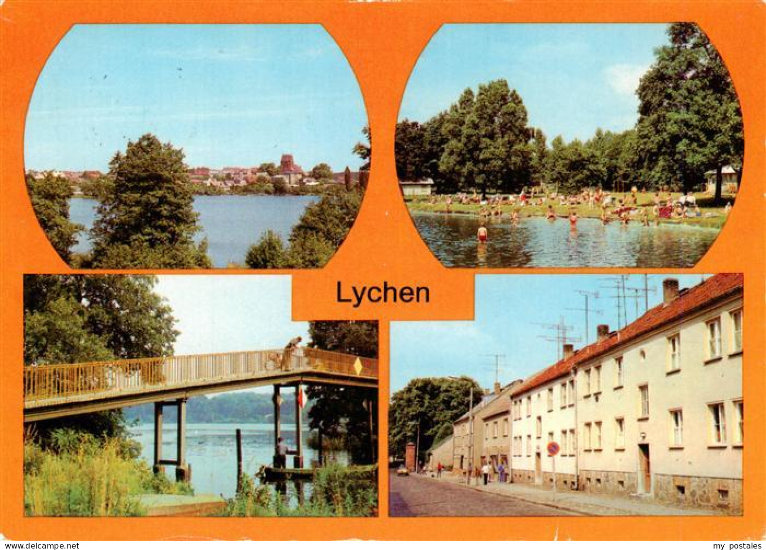 73947281 Lychen Stadtsee Strandbad Fussgaengerbruecke Fuerstenberger Strasse - Lychen