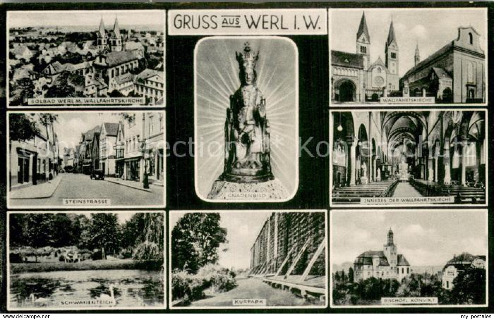 73758648 Werl Westfalen Wallfahrtskirche Inneres Steinstrasse Gnadenbild Schwane - Werl