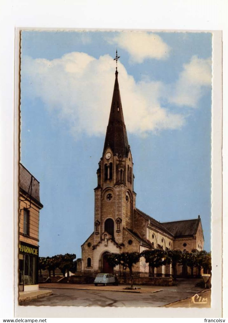 Les Trois Moutiers. Eglise. Edit Cim N° 101  Citroen 2cv Pharmacie  - Les Trois Moutiers