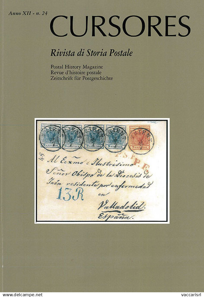 CURSORES
Anno XII - N.24 - Novembre 2019
Rivista Di Storia Postale
(nuova Serie) -  - Manuels Pour Collectionneurs