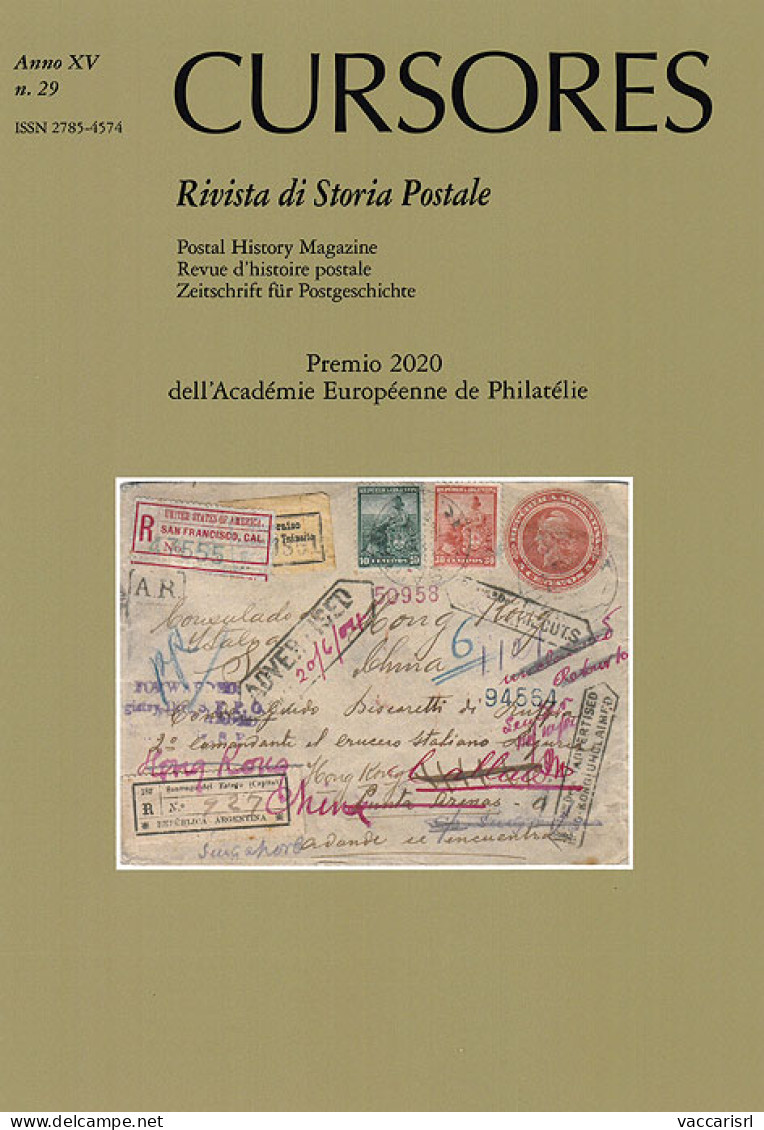 CURSORES
Anno XV - N.29 - Maggio 2022
Rivista Di Storia Postale
(nuova Serie) -  - Manuales Para Coleccionistas