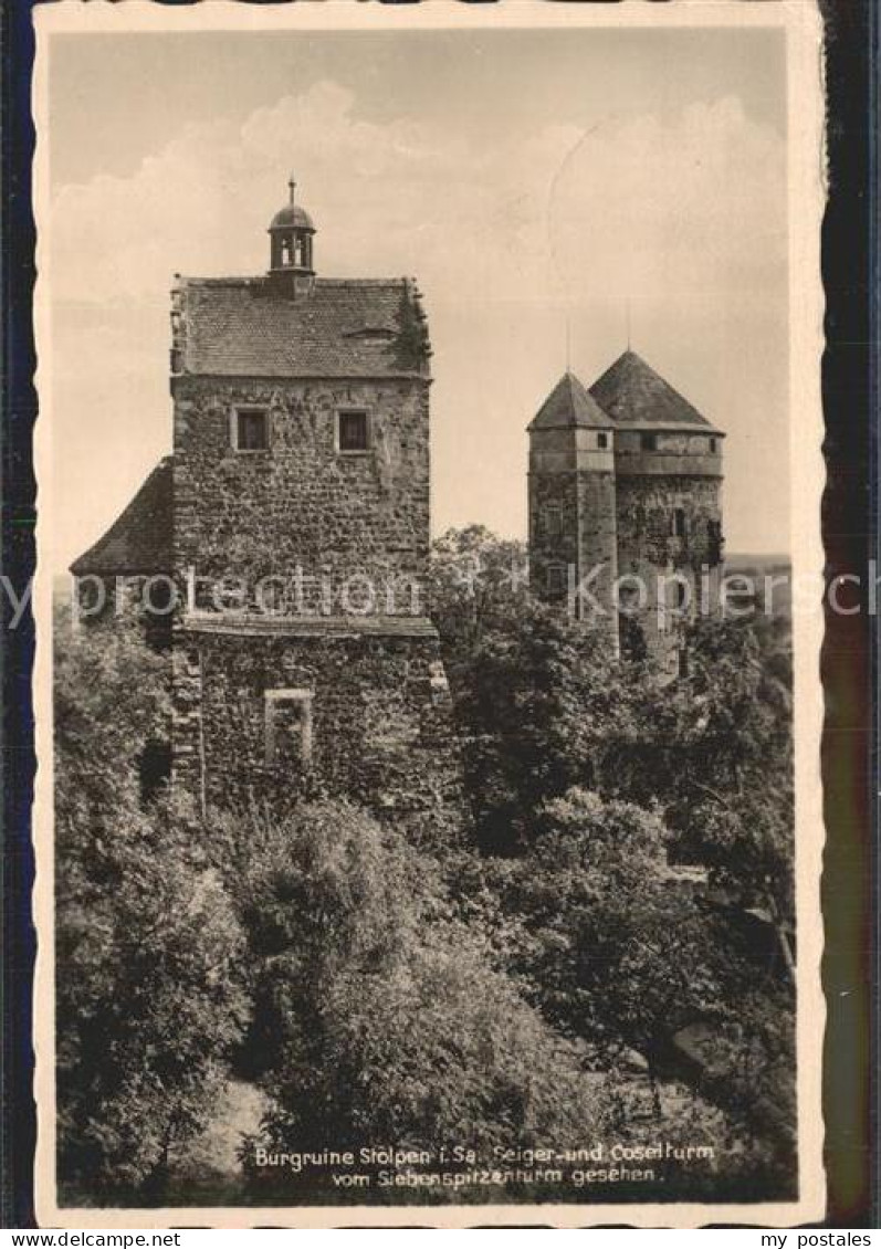 42187419 Stolpen Burgruine Stolpen Seiger Und Coselturm Stolpen - Stolpen