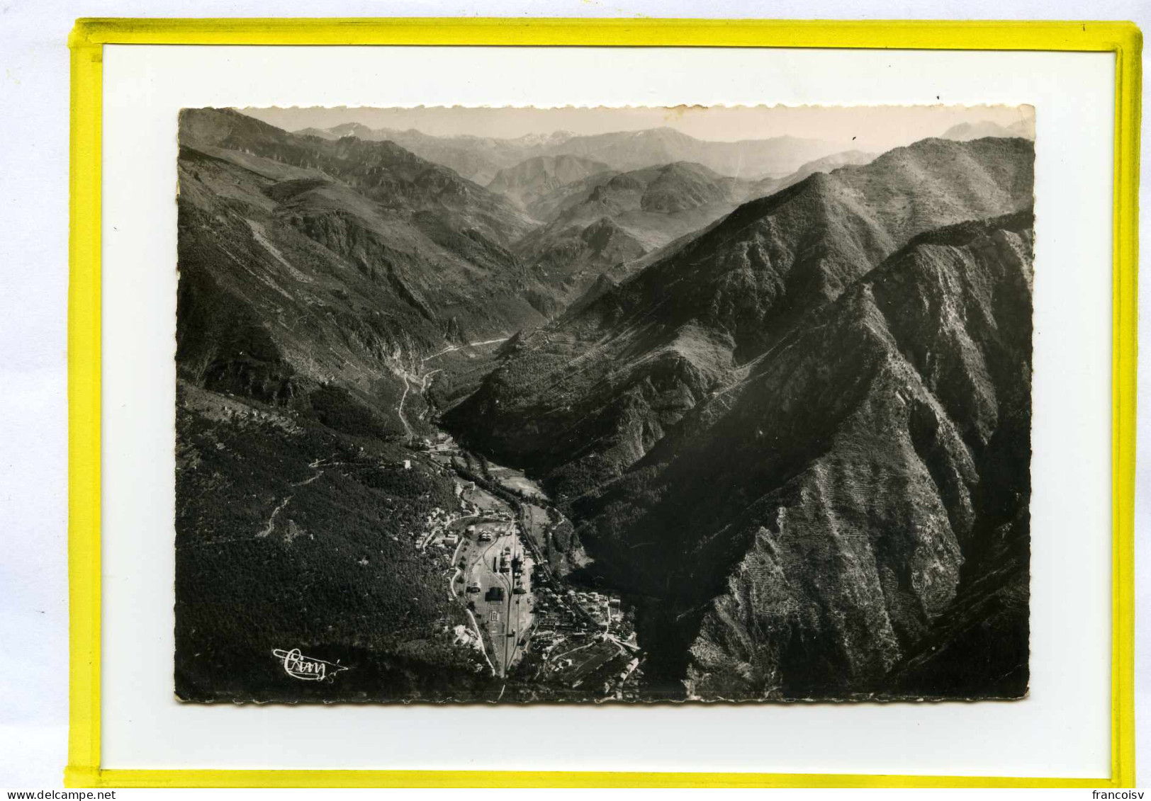 Breil Sur Roya. Vue Panoramique Aerienne Et Vallée De La Roya. Edit Cim N° 394-2A  Postée 1955  - Breil-sur-Roya