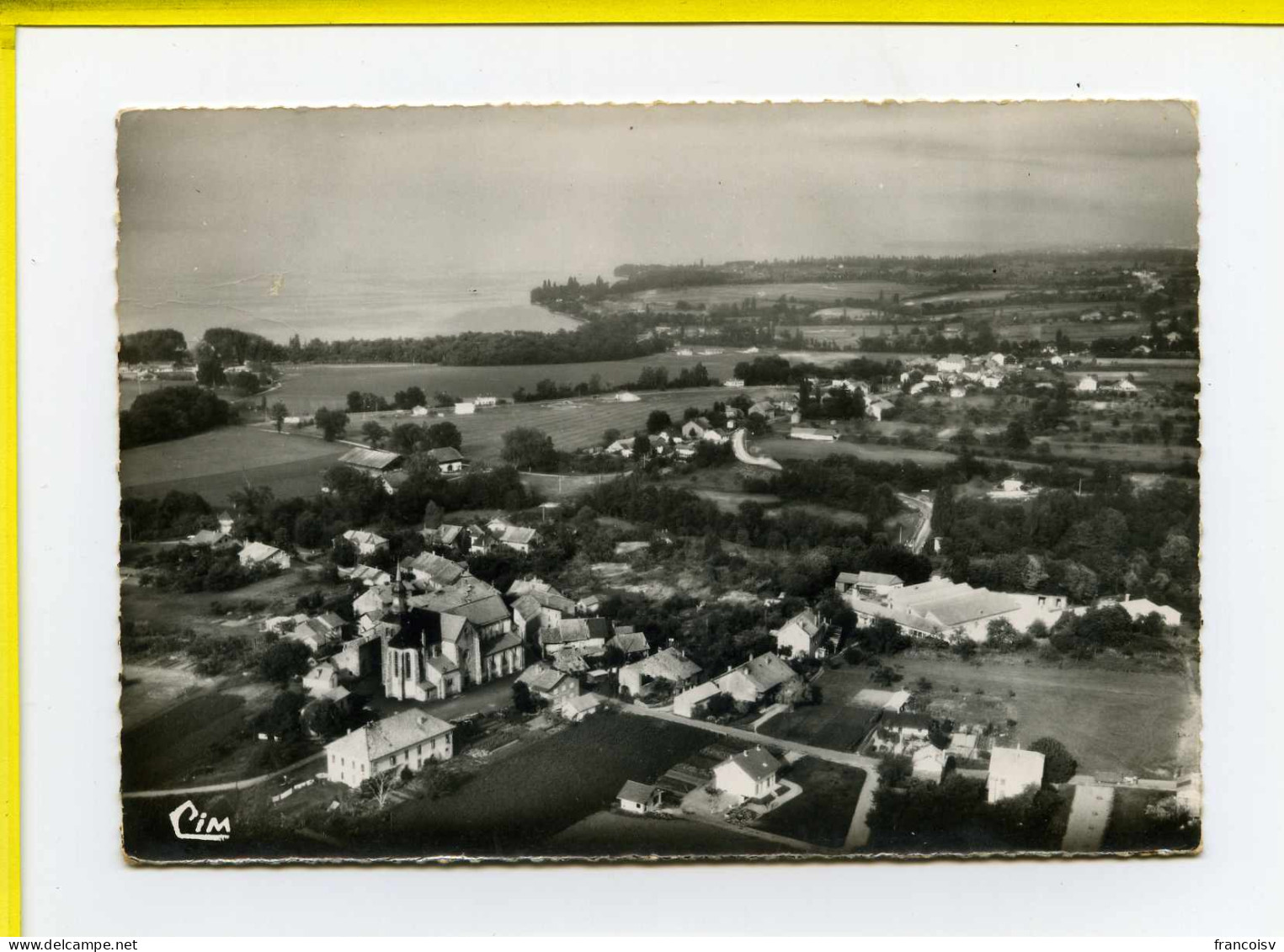 Sciez. Vue Generale Aerienne.  Edit Cim  N°530-81 -- Timbre Decollé* - Sciez