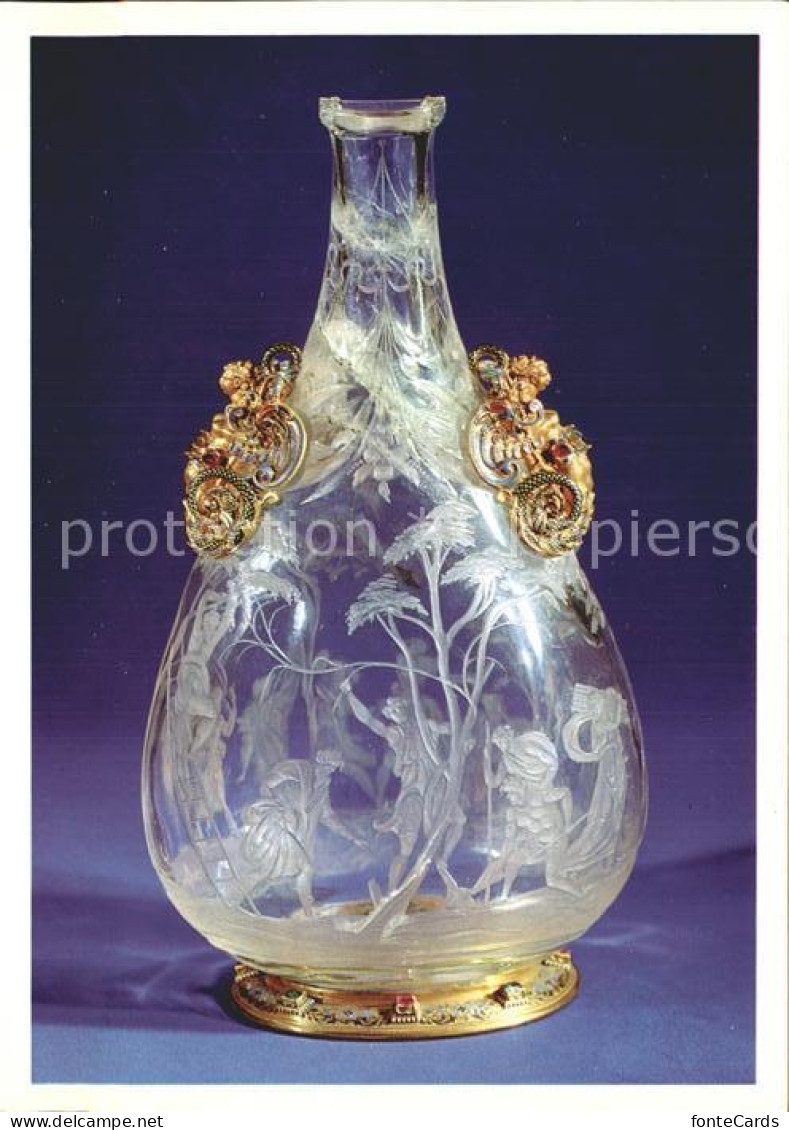 72361963 Schmuck Bergkristallflasche Goldmontierung Edelsteine 1580  - Mode