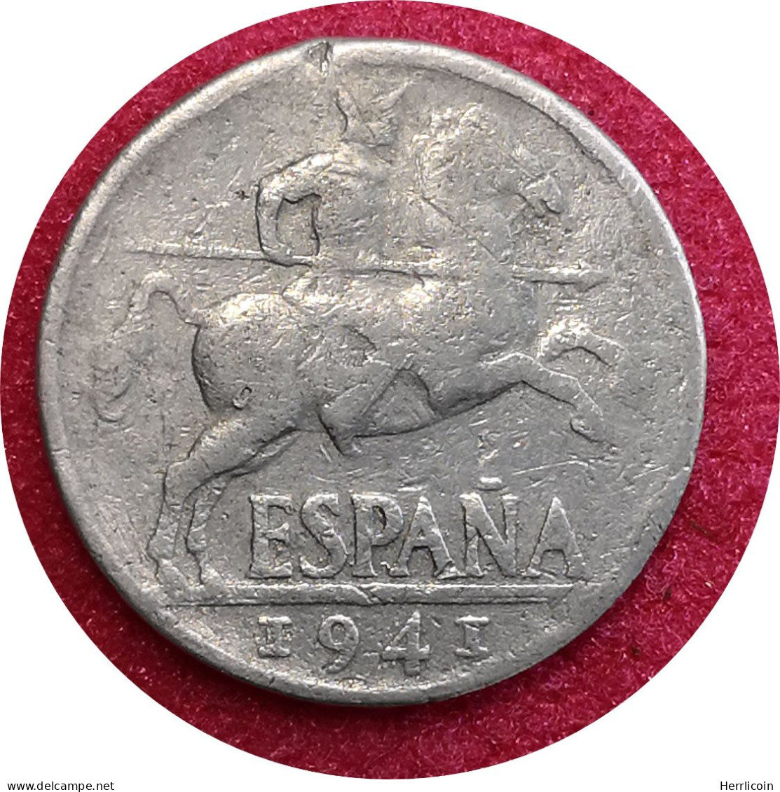 Monnaie Espagne - 1941 - 10 Centimos Cavalier Ibérique - 10 Céntimos