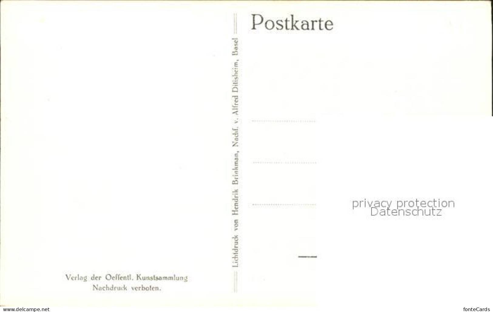 11739253 Basel BS Oeffentliche Kunstsammlung Paul Burckhardt Gasthaus Auf Der Pe - Autres & Non Classés