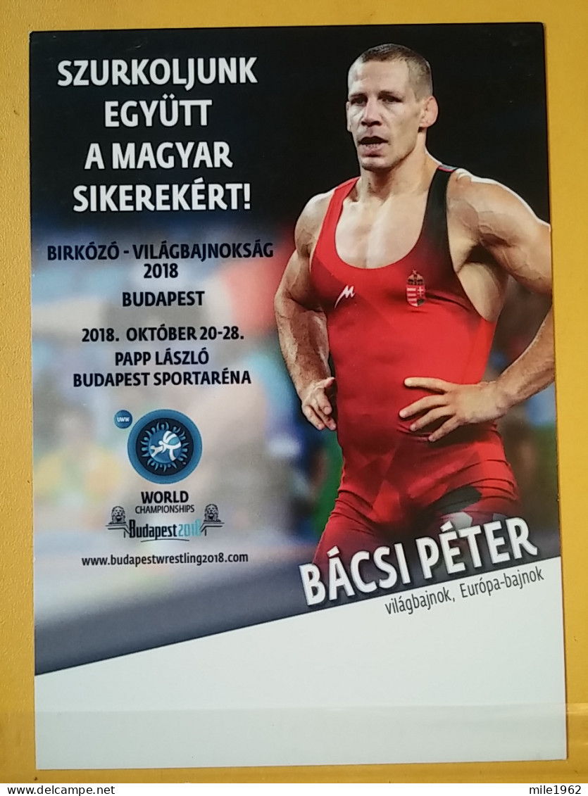 KOV 17-8 - FAMOUS PEOPLE, DES PERSONNES CÉLÈBRES, BACSI PETER, Wrestler, Lutteur, Catch, Wrestling - Sportifs